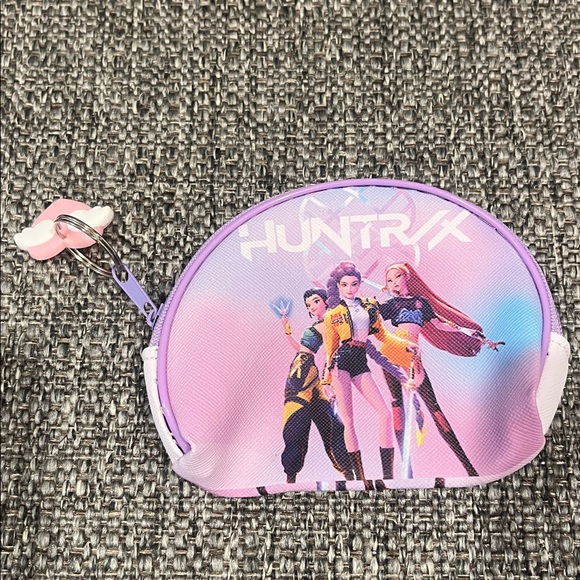 K Pop Bundle Kids Fashion Socks, hair clips and Pouch Set - Pink and Purple - Picture 5 of 8